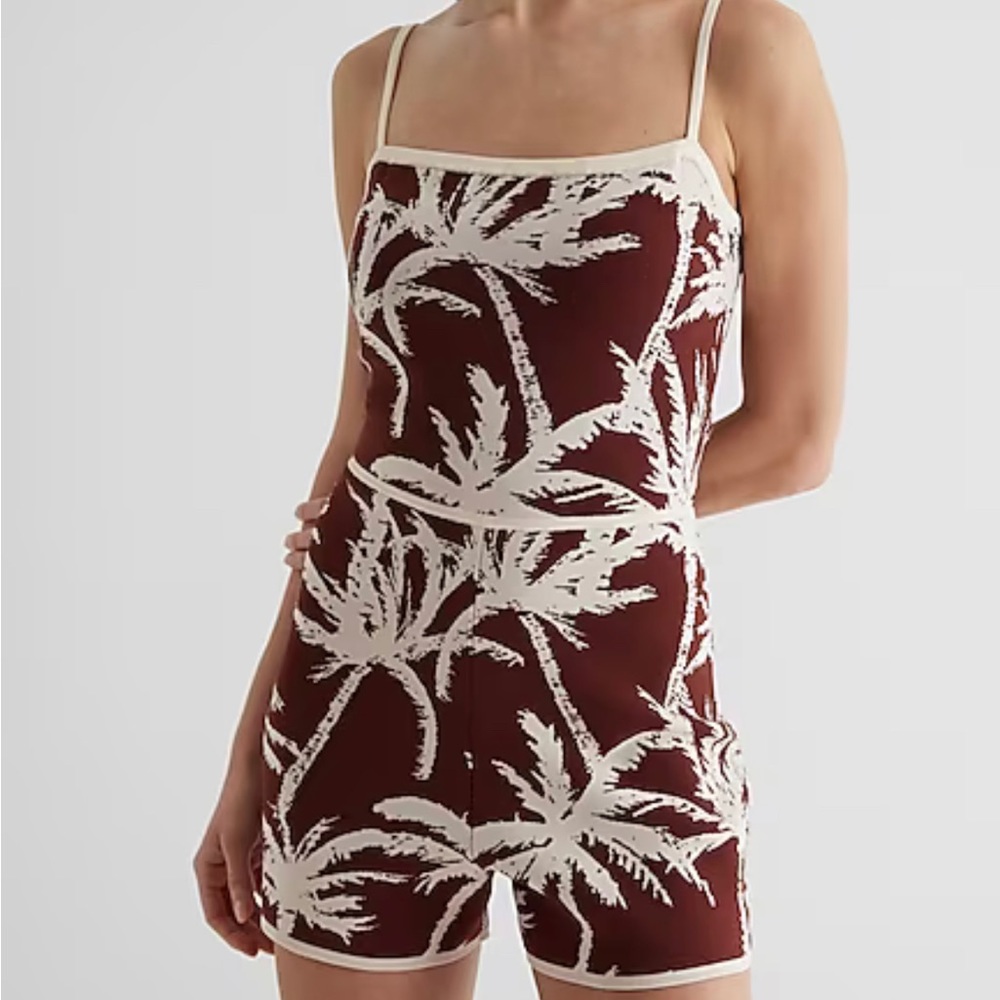 Printed Sweater Romper